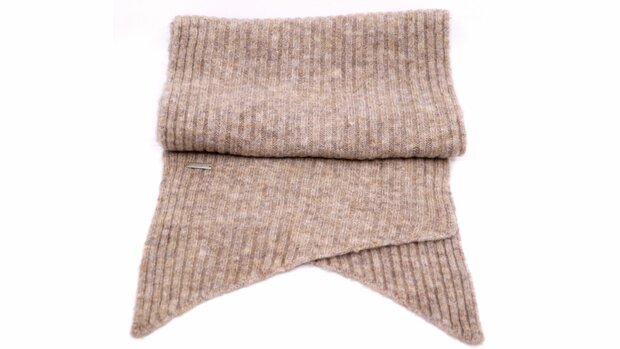 seeberger sjaal cable knit wolmix camel