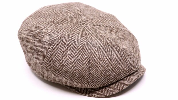 stetson newsboy cap hatteras undyed wool herringbone