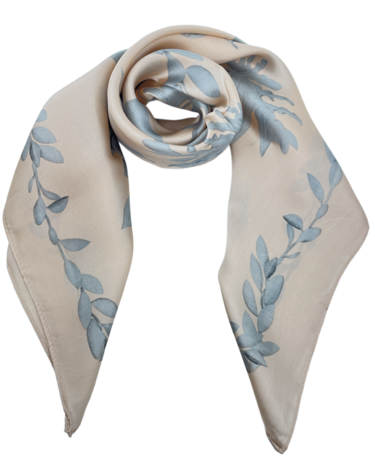 onkar neckerchief sjaal botanical nude and grey