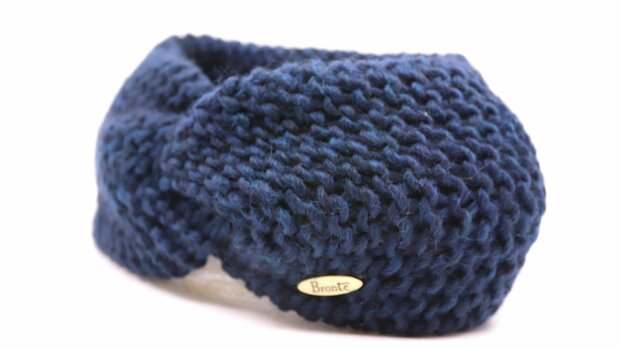 bronte haarband camille knitted wolmix navy