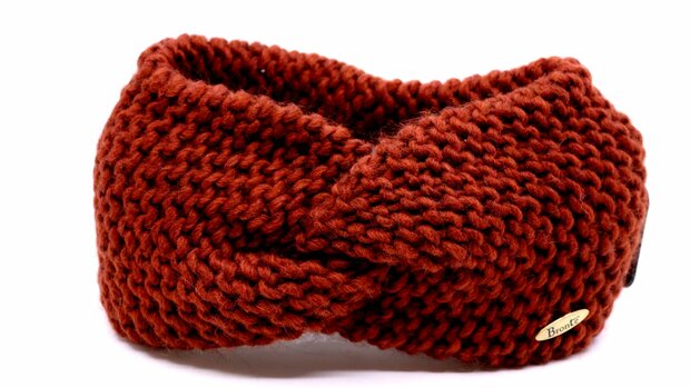 bronte haarband camille knitted wolmix rust