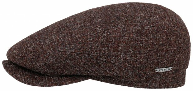 stetson flat cap driver virgin wool brown olive