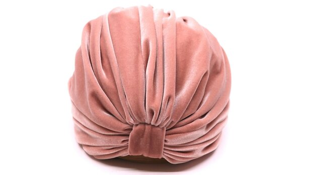 jos van dijck turban velvet cotton candy pink