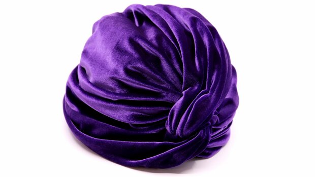 jos van dijck turban velvet purple