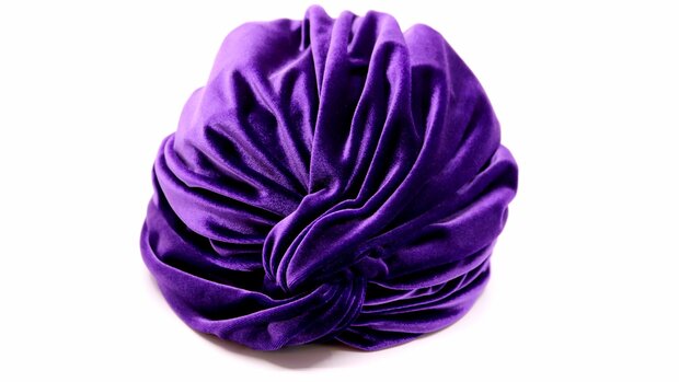 jos van dijck turban velvet purple