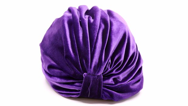 jos van dijck turban velvet purple