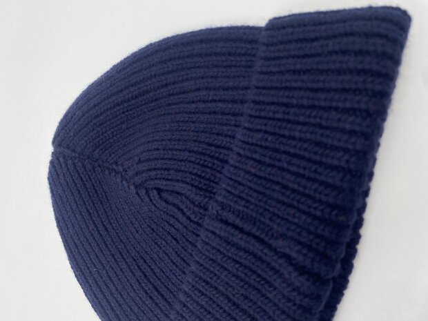 fiebig dockermuts beanie cable knit marine blue