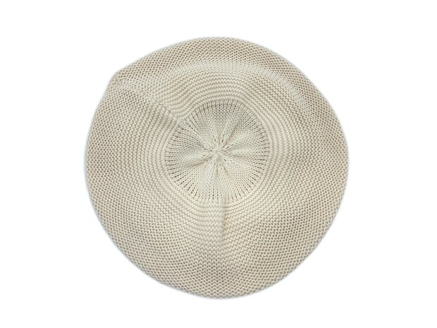 bedacht zomer baret knitted katoen ivory