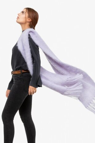 babymoh knitted sjaal snuggle mohair lilac