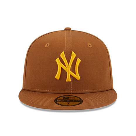 new era baseball cap league essential 59fifty new york yankees tan yellow