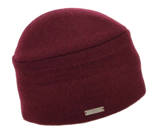 seeberger muts toque soft touch wol burgundy