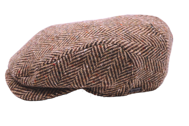 wigens ivy contemporary cap magee wool herringbone light brown