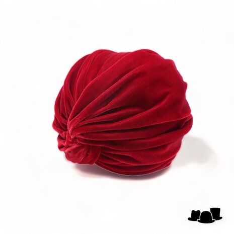 jos van dijck deluxe turban velvet deep red