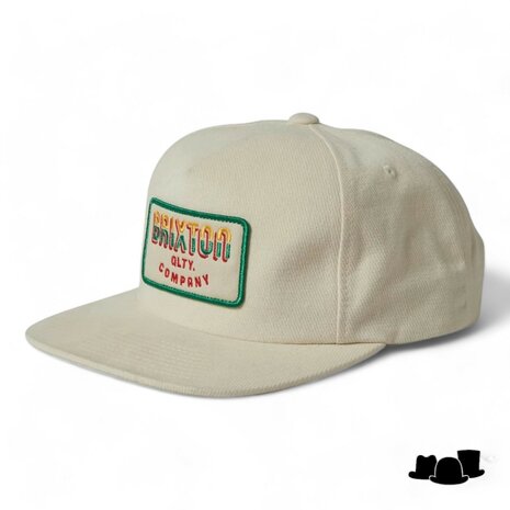 brixton neighbour mp snapback cap off white sol wash