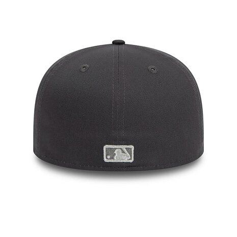 new era fitted baseball cap 59fifty new york yankees metallic outline grey