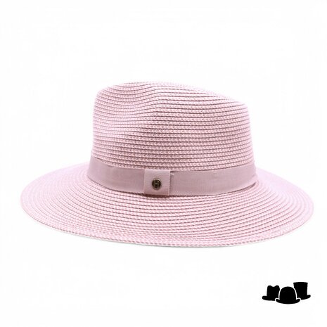 house of ord summer fedora serenity flexiband rose and white
