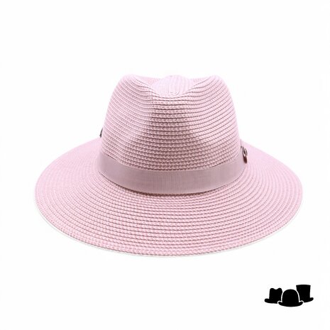 house of ord summer fedora serenity flexiband rose and white