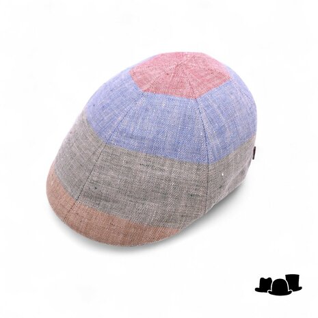 alfonso deste ivy pet polo linnen  multi color visgraat