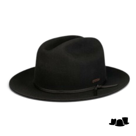 stetson western opern road wool and cashmere black