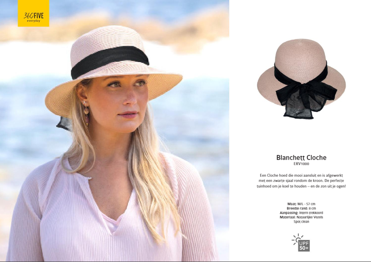 House of Ord Blanchett Cloche Naturel Fibre Natural Black