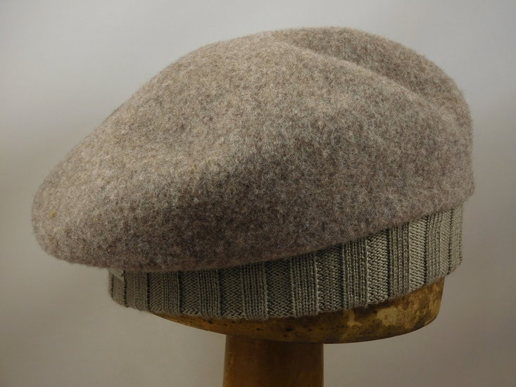 Seeberger Wollen Baret met gebreide rand NUTRIA