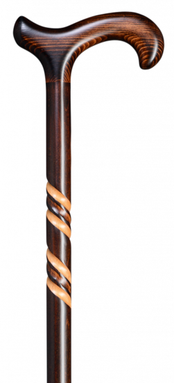 gastrock wandelstok spiral derby ombre zwart en bruin