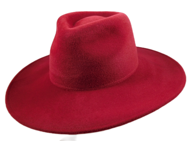 weba hats fedora 9100 velourvilt tizian rood