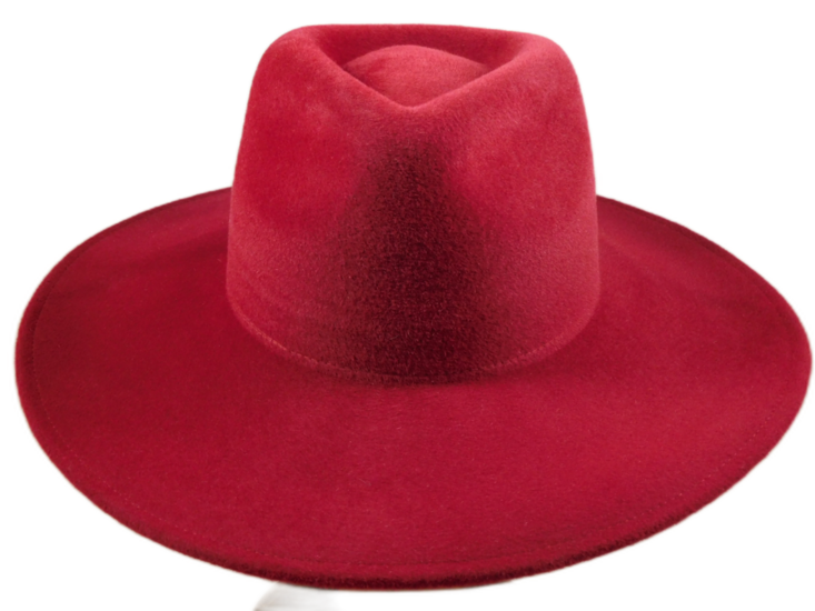 weba hats fedora 9100 velourvilt tizian rood