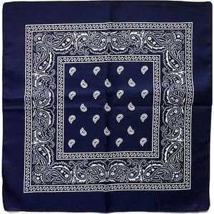 onkar bandana boeren zakdoek paisley donker blauw