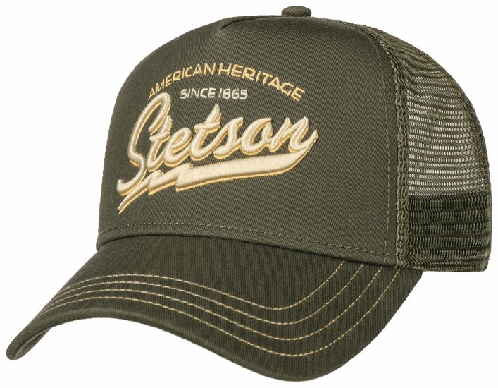 stetson trucker cap american heritage olive