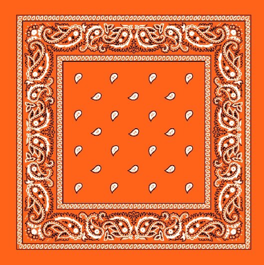 onkar bandana boeren zakdoek paisley oranje