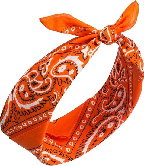 onkar bandana boeren zakdoek paisley oranje