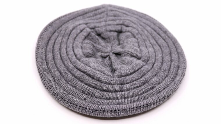 panizza baret kasjmier en merino wolmix grijs