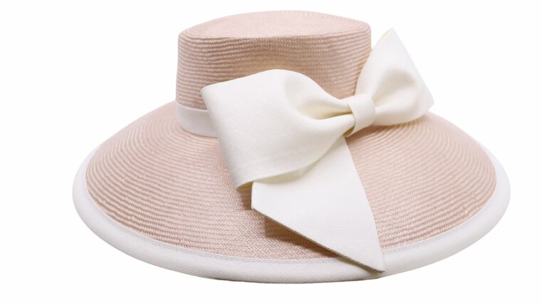 whiteley occasion hat wide brim parasisal charlotte calico and ivory