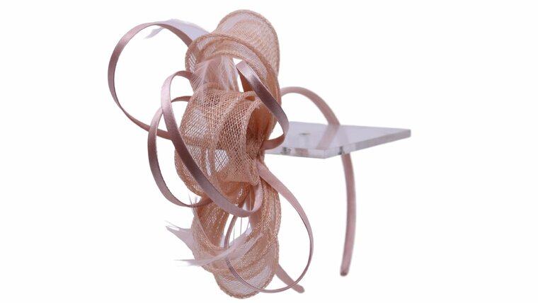 seeberger haarversiering strik krullen sinamay pink