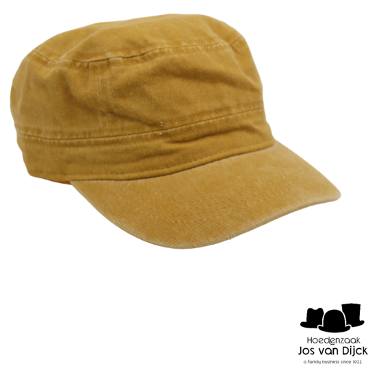 fiebig gi army cap gewassen katoen kerriegeel