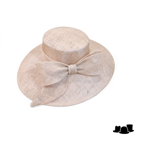 maddox occasion hat 155 asymmetric sinamay bow champagne