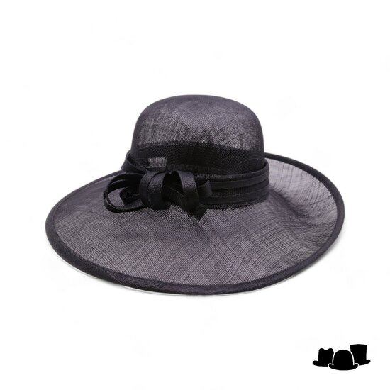 seeberger gelegenheidshoed strik sinamay black