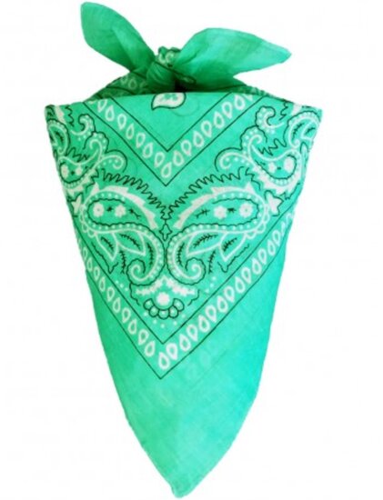 onkar bandana boeren zakdoek paisley mint groen