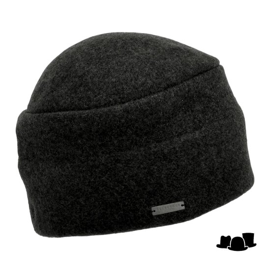 seeberger toque muts soft touch wol glimmer black