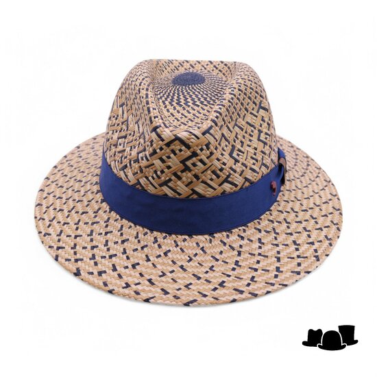 alfonso deste fedora panama chicago 2tone blauw
