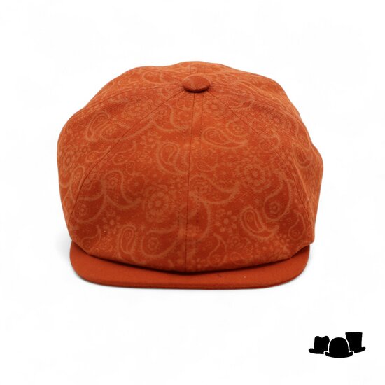 alfonso deste newsboy cap napoli katoen paisley oranje