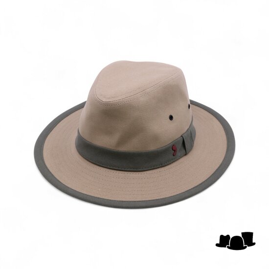 alfonso deste fedora katoen safari khaki olijf