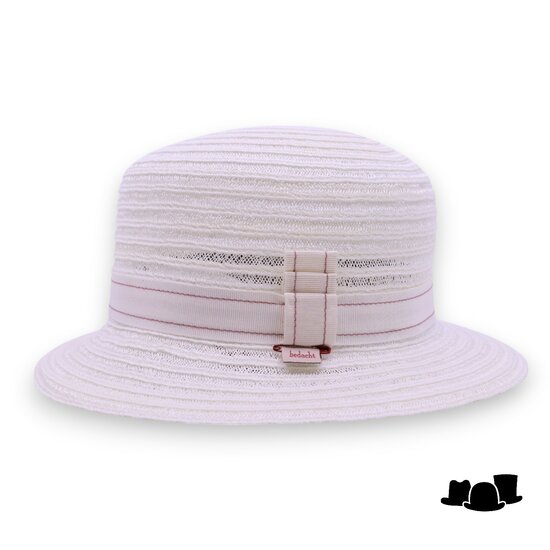 bedacht zomer cloche hoed seymour hennepmix white