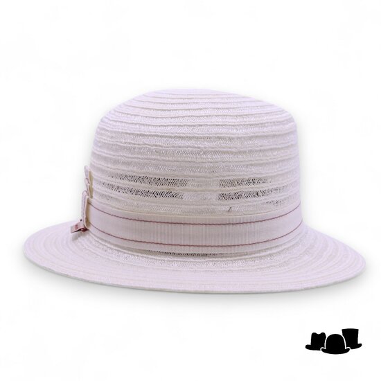 bedacht zomer cloche hoed seymour hennepmix white