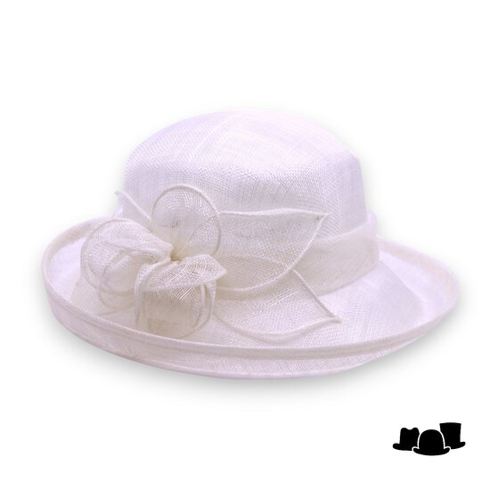 seeberger gelegenheidshoed marielle sinamay white