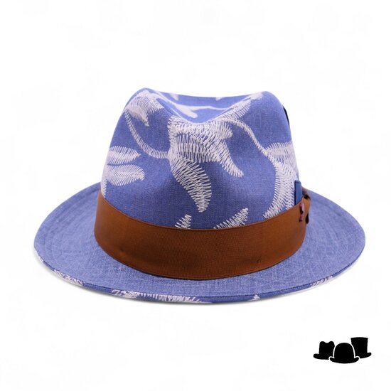 alfonso deste player michael katoen broderie kantoenmix blauw wit