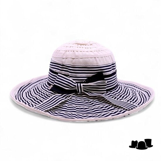 bedacht zomer flaphoed glocke katoenmix black and nude
