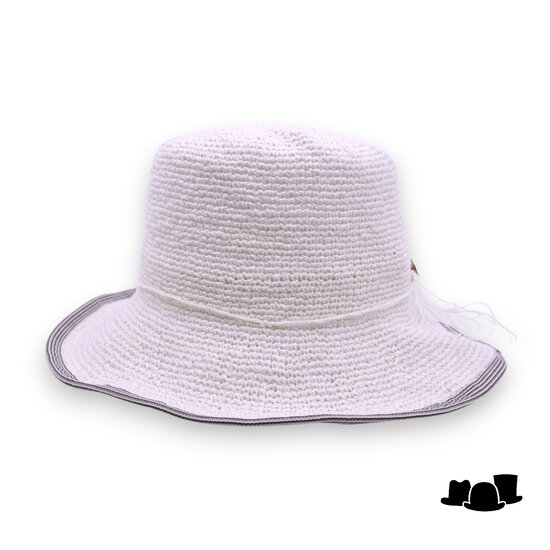 bedacht zomerhoed babbee crochet cellulosemix white