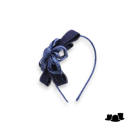 bedacht fascinator bigod two tone blue